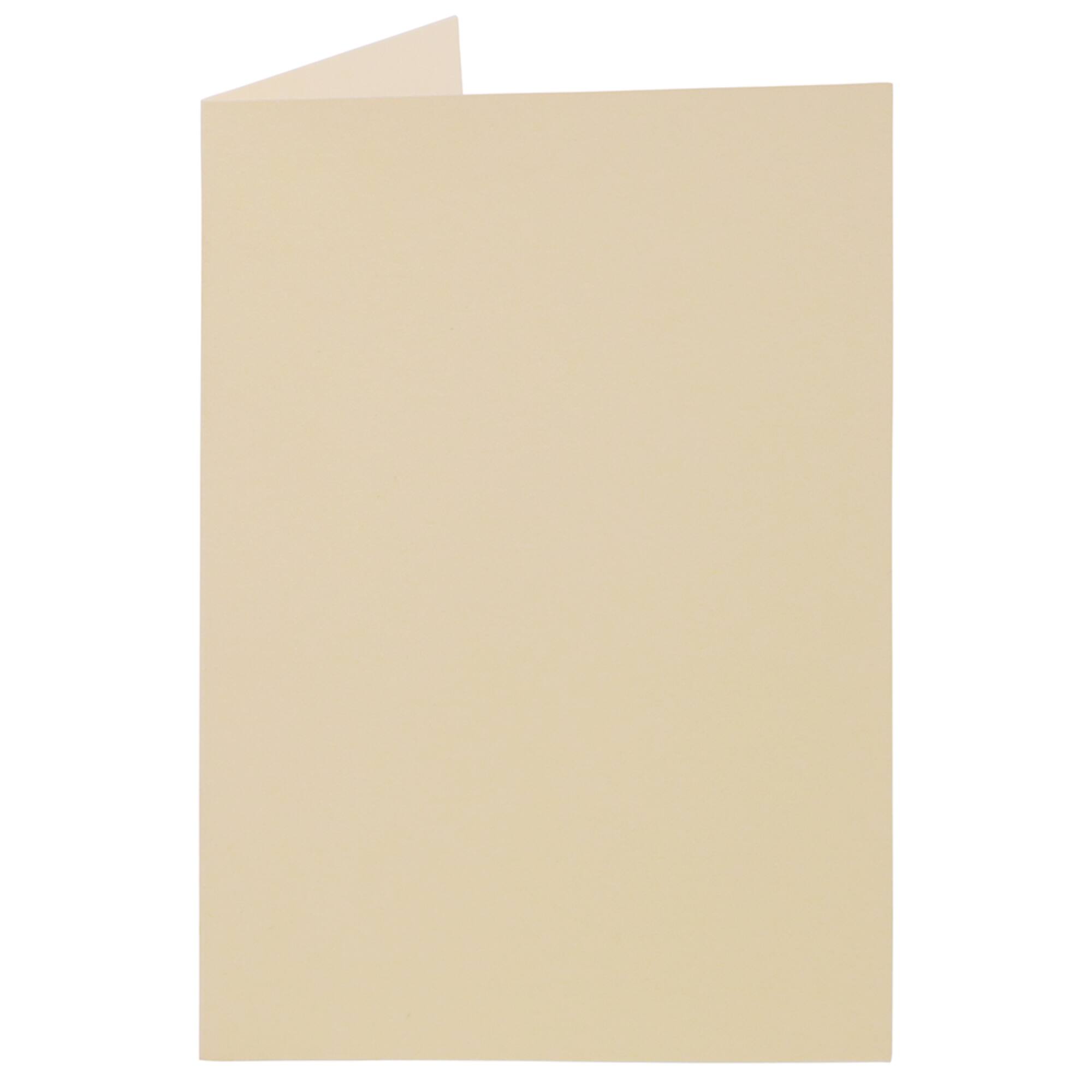 JAM Paper 3.5" x 4.875" Strathmore Ivory Wove Blank Foldover Cards